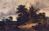 Jacob van Ruisdael Landscape with a House in the Grove painting